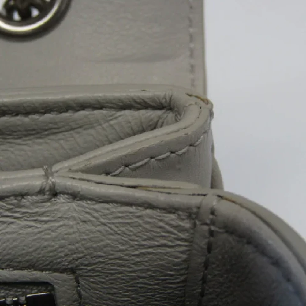 Celine Vintage Pre-owned Leather shoulder-bags Gray Dames