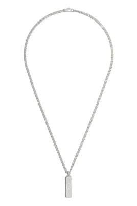 Silverhalsband med Interlocking G Logo Hänge