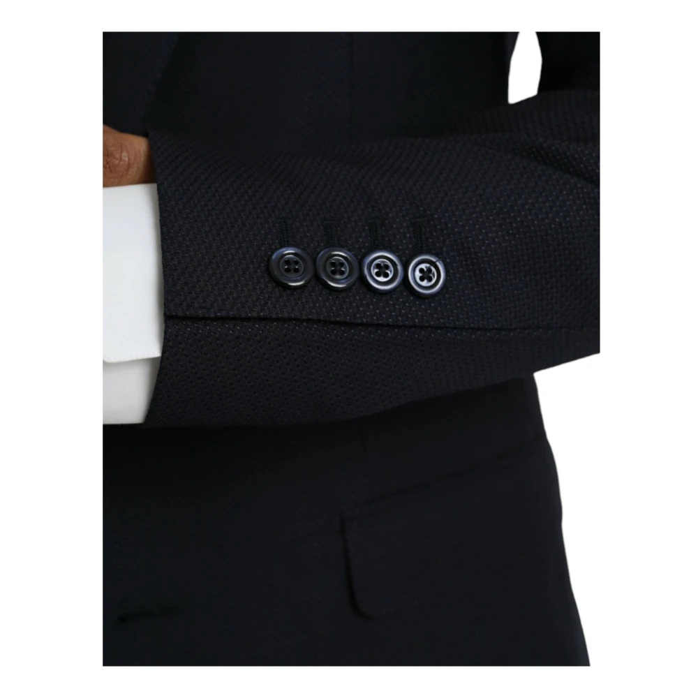 Dolce & Gabbana Blauw Slim Fit 3-Delig Pak Martini Blue Heren