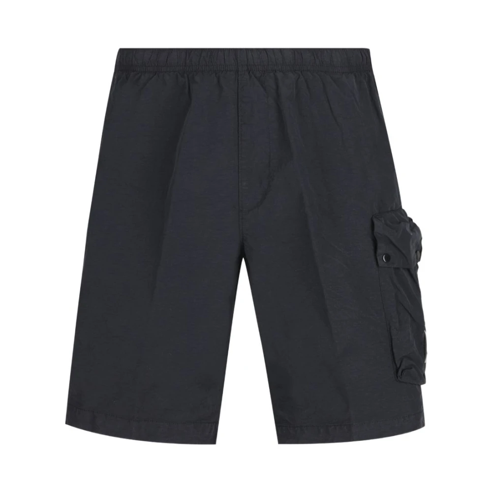 C.p. Company Men's Black Casual Shorts, 2XL, Lens-Detail Cargo Shorts
