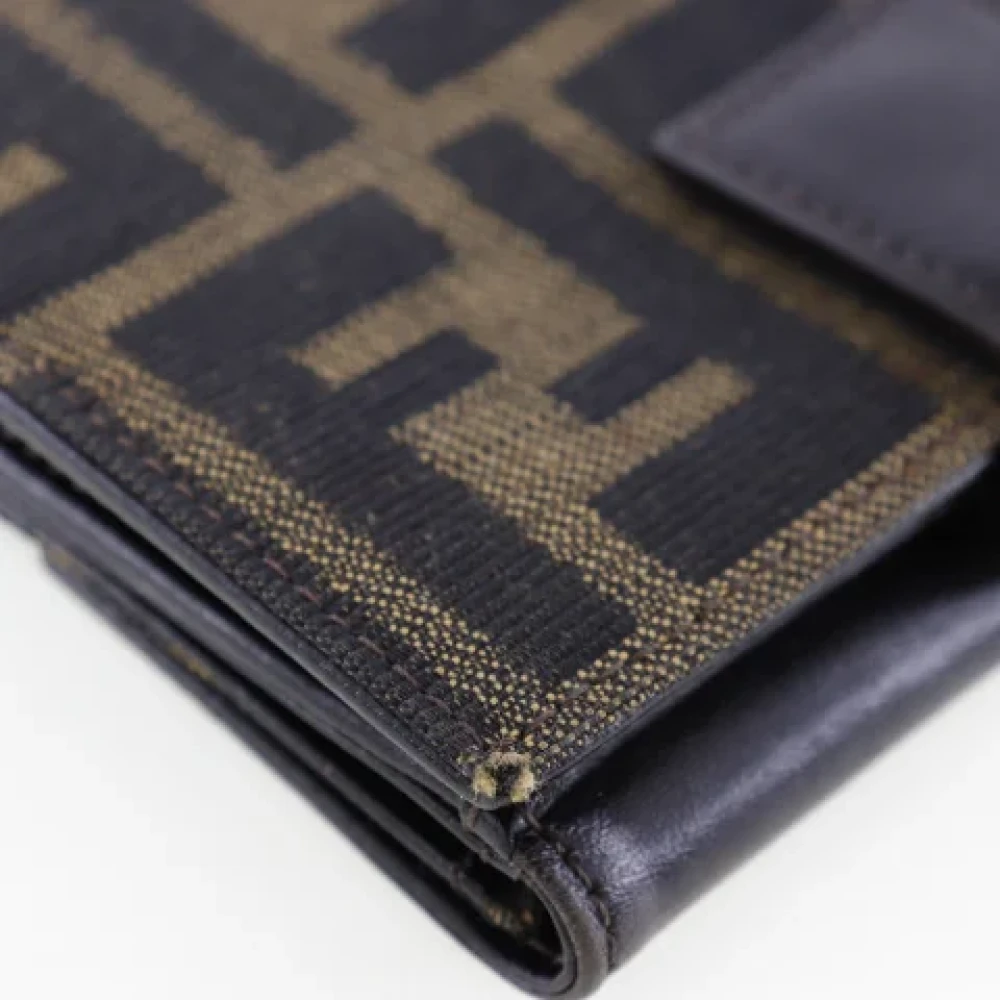 Fendi Vintage Pre-owned Canvas wallets Brown Dames