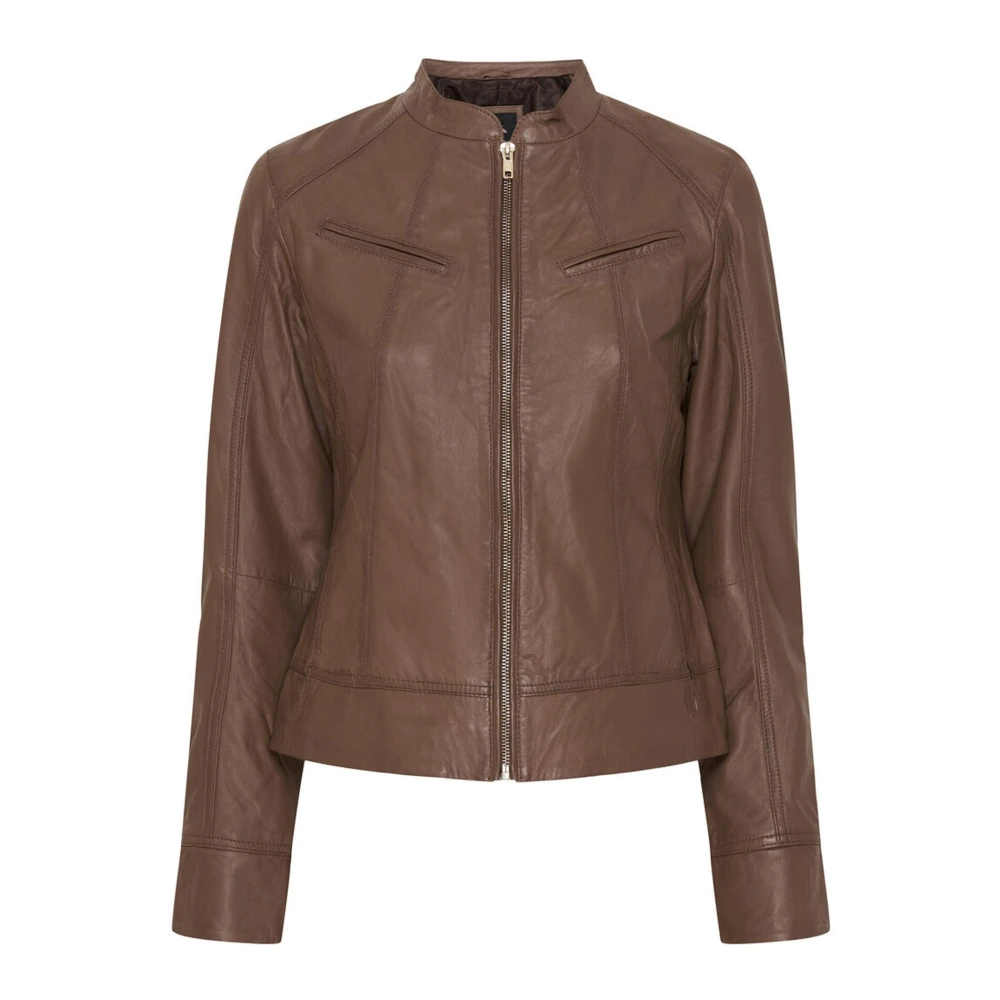 Btfcph Grå Biker Jacket Skind 100203