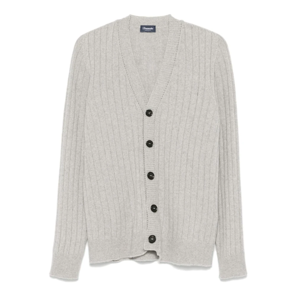 Grå Cashmere-Ull Cardigan