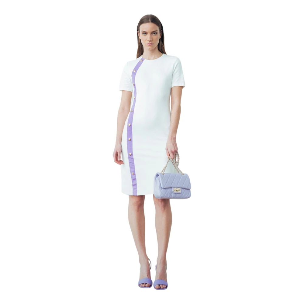 Gaëlle Paris Elegante Midi Jurk White Dames