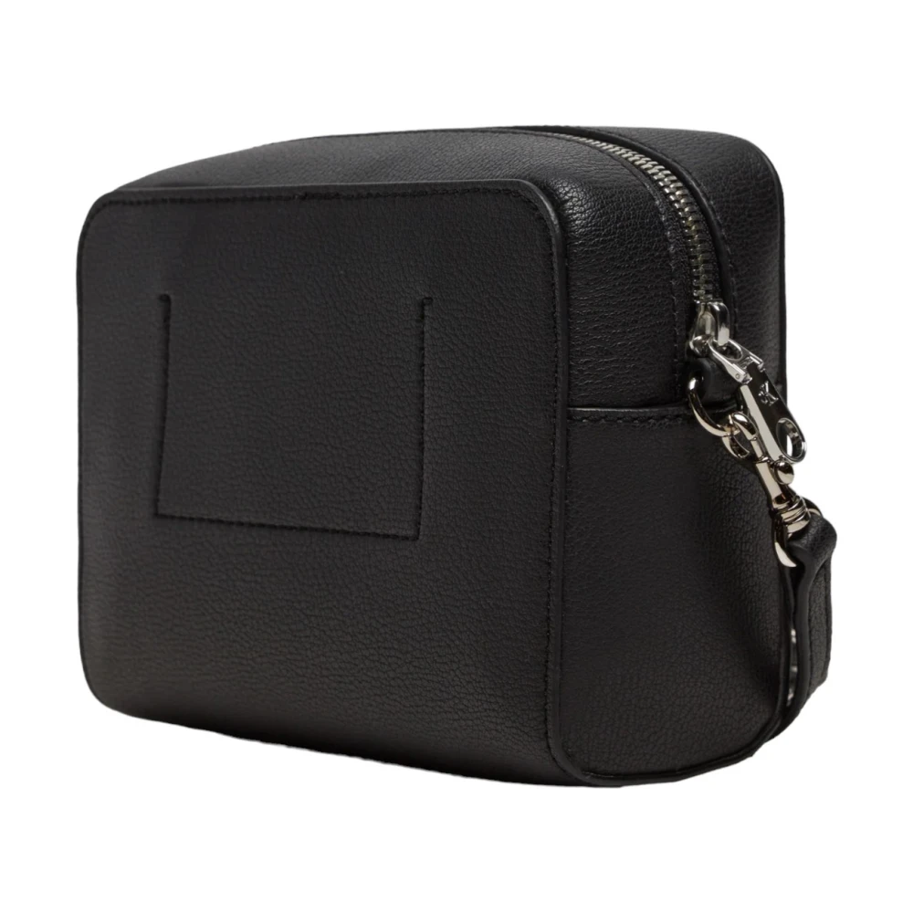 Calvin Klein Jeans Zwarte Bedrukte Schoudertas met Rits Black Dames