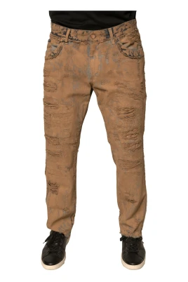 Brun Tattered Skinny Denim Jeans