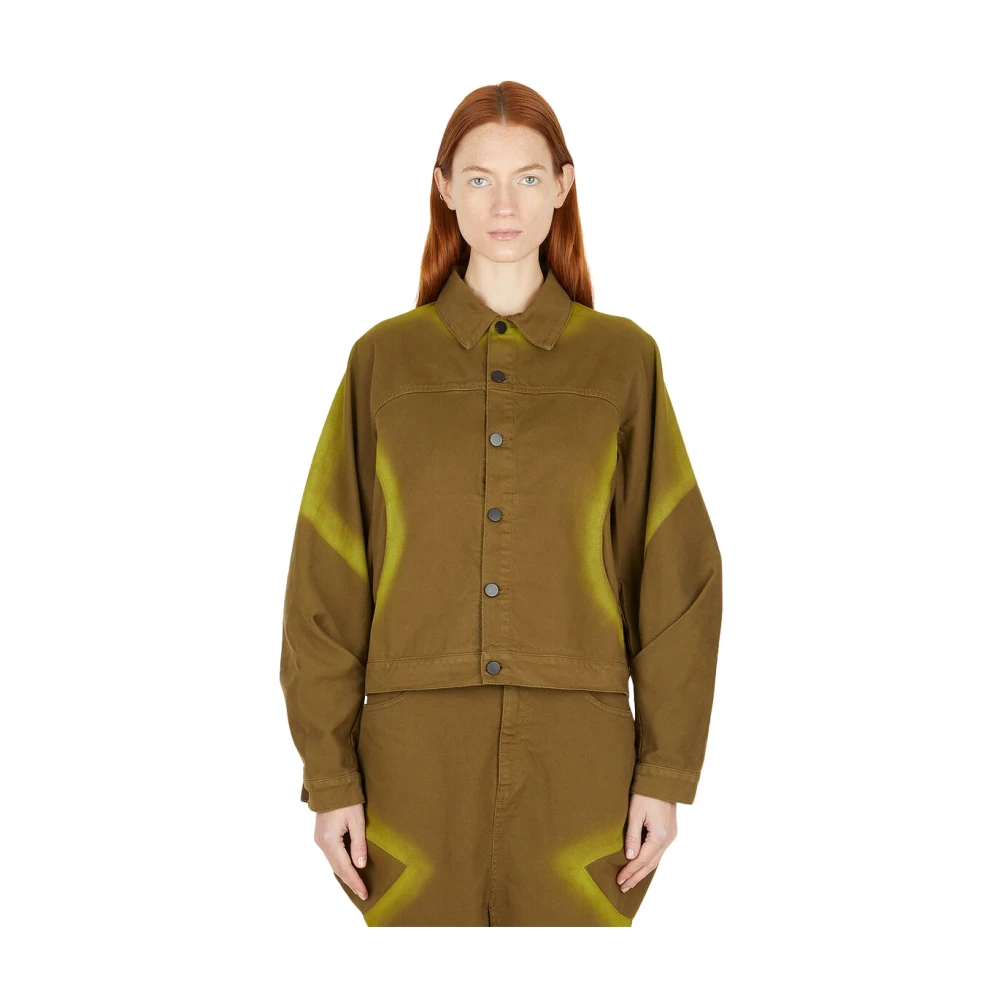 Paula Canovas Del Vas Brown Light Jackets, Female, M, Fuzzy Denim Jacket