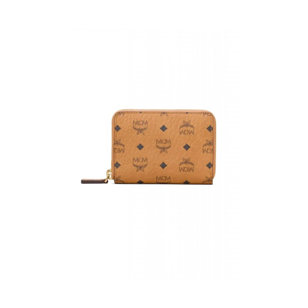 Mcm Brown Wallets & Cardholders, Female, One Size, Mini Zip Wallet