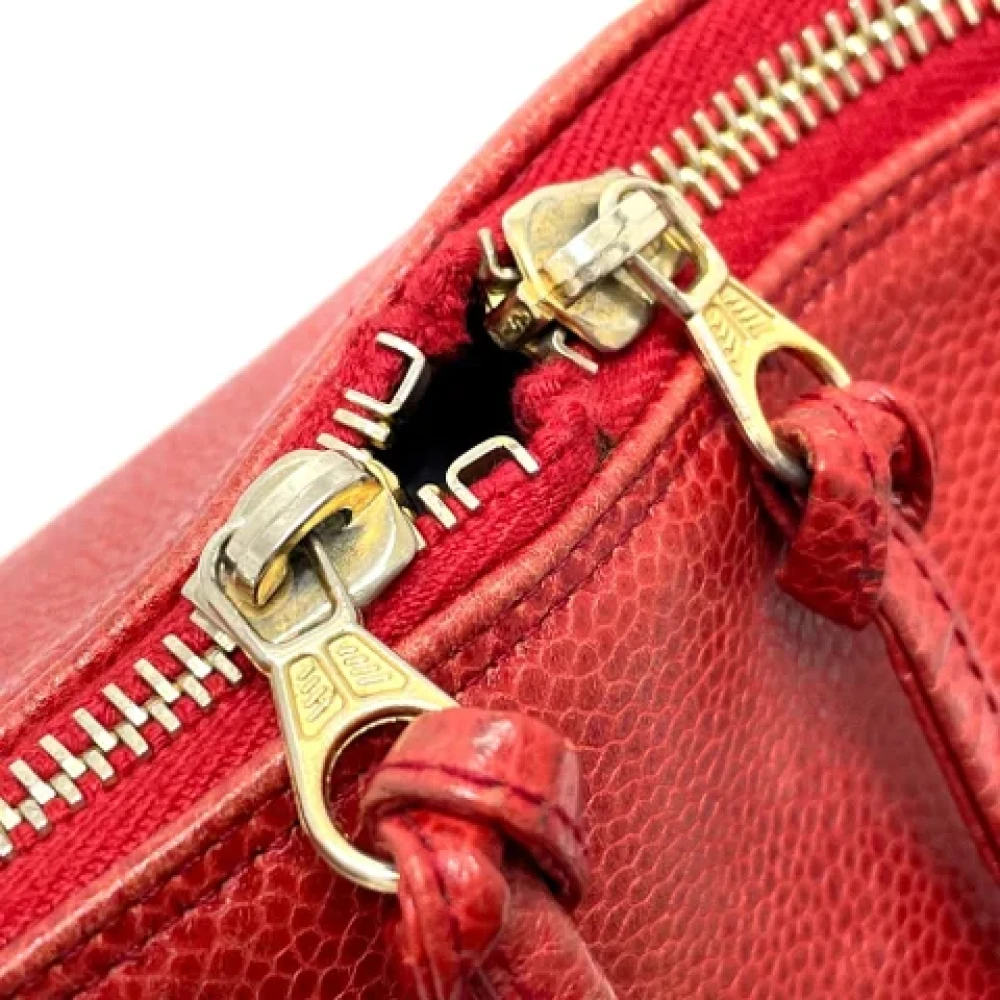 Chanel Vintage Pre-owned Leather chanel-bags Red Dames