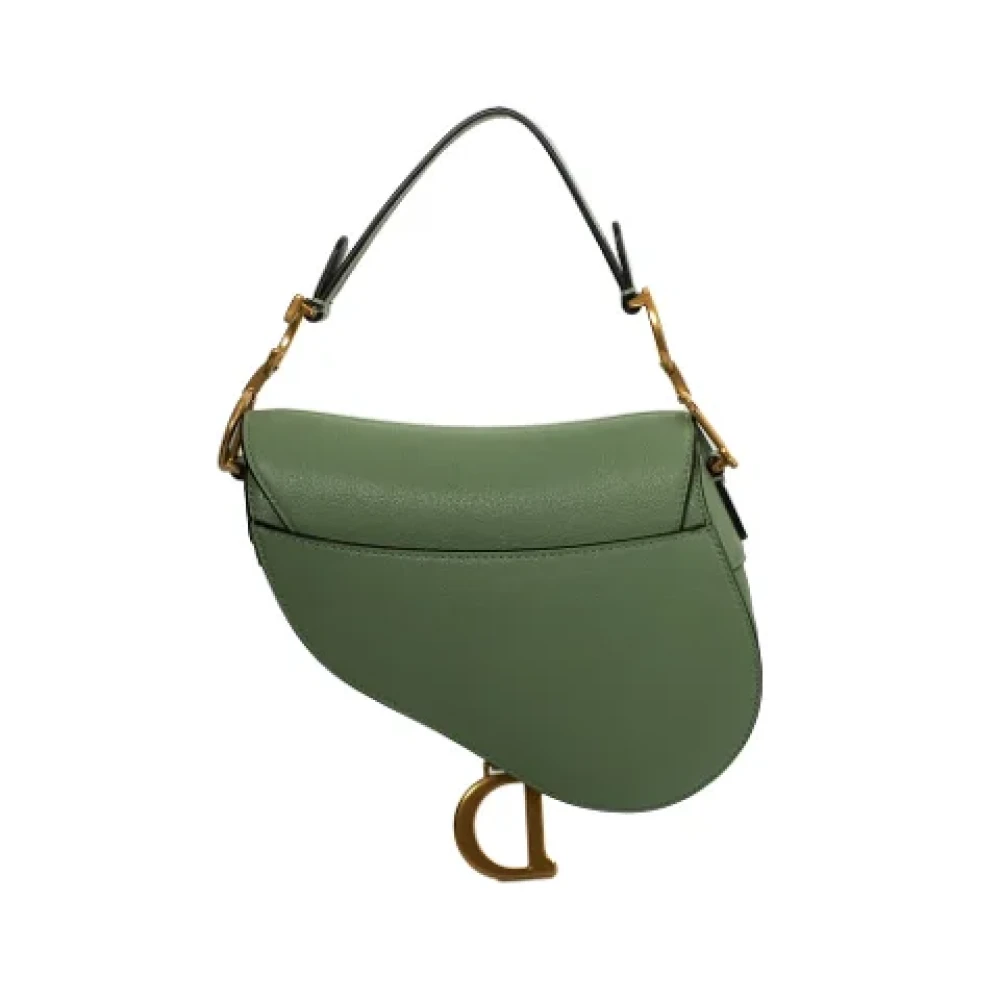 Dior Vintage Pre-owned Leather dior-bags Green Dames