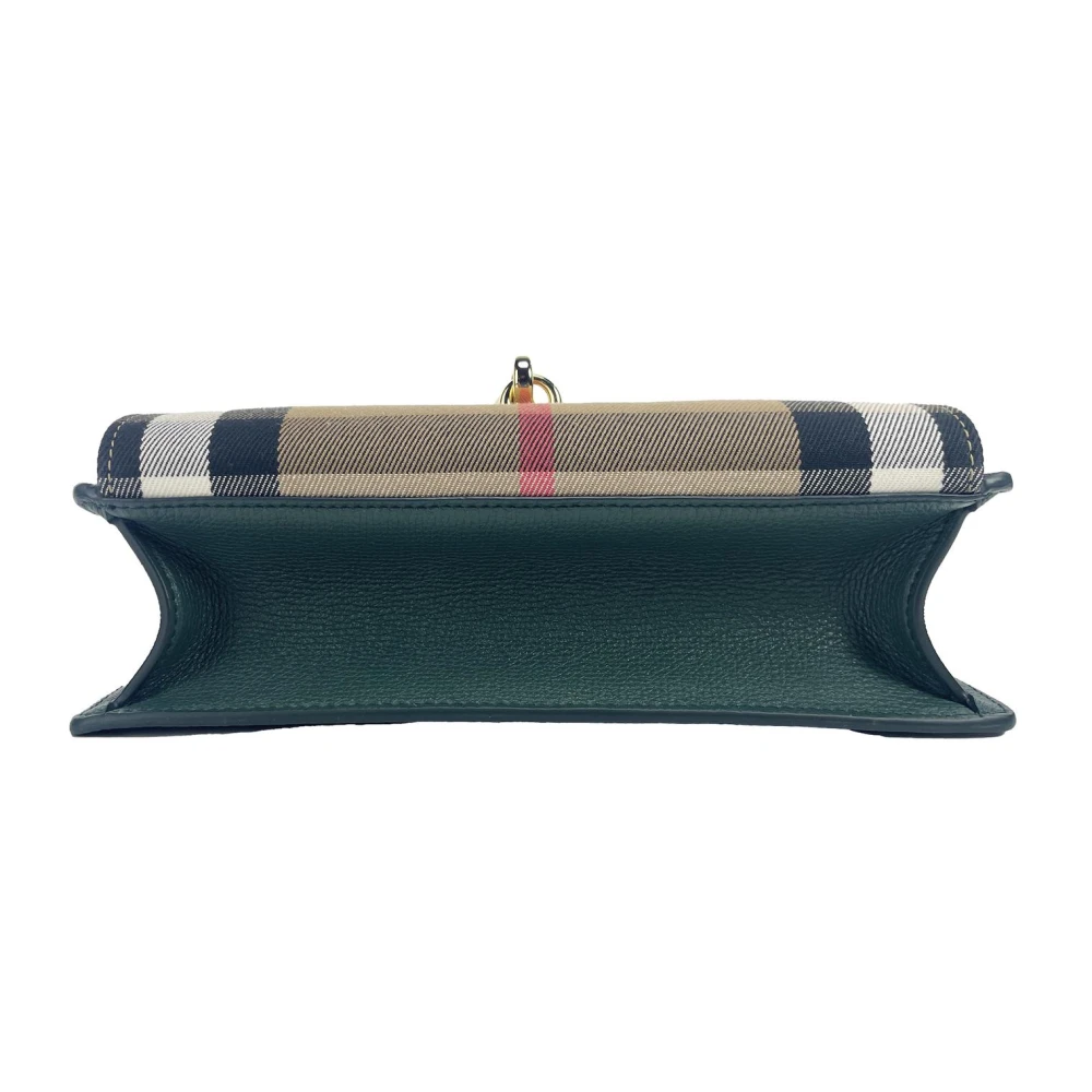 Burberry Groene Check Leren Crossbody Tas Multicolor Dames