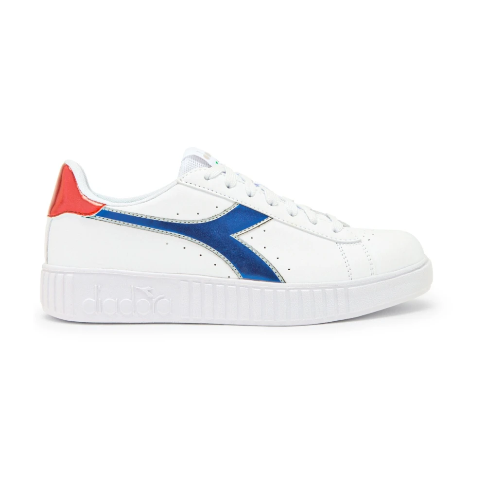 Diadora Women's White Sneakers, 3 Uk, Eco-Leather Trainers