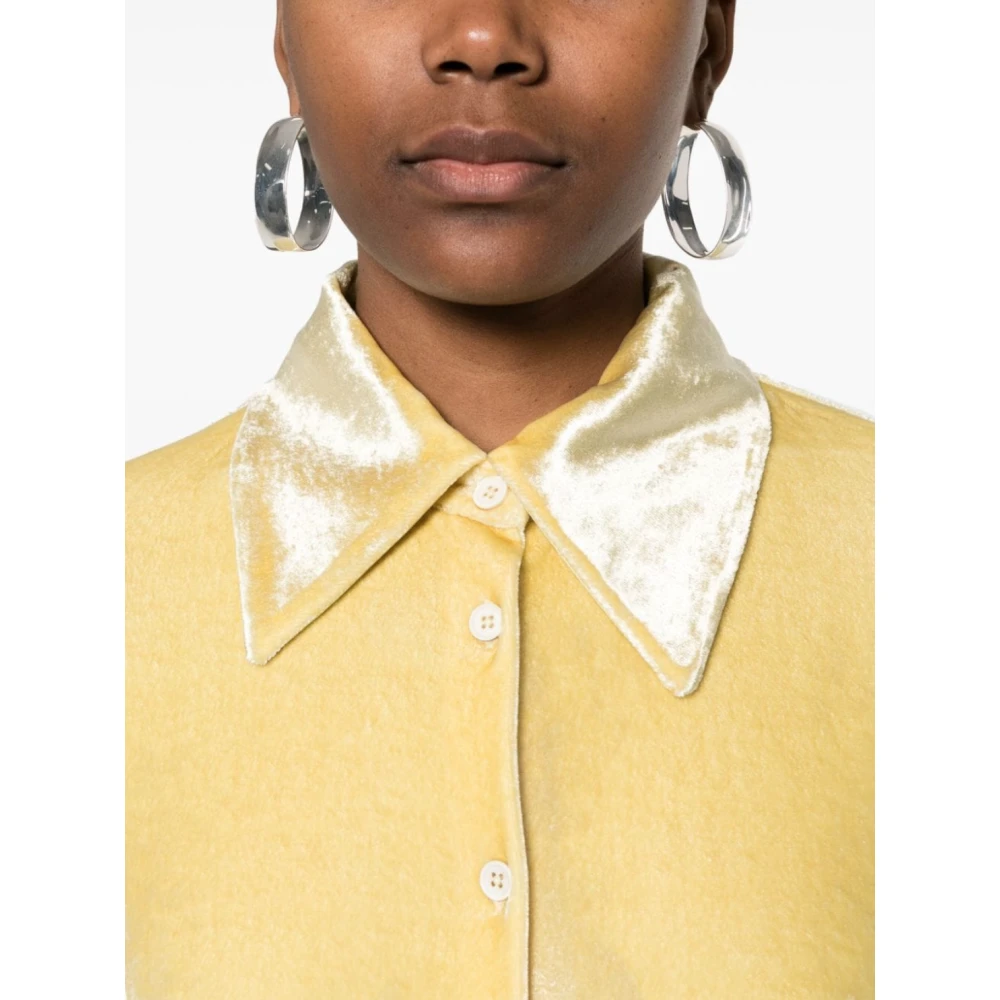 Jil Sander Koninklijk Gele Fluweel Jurk Yellow Dames