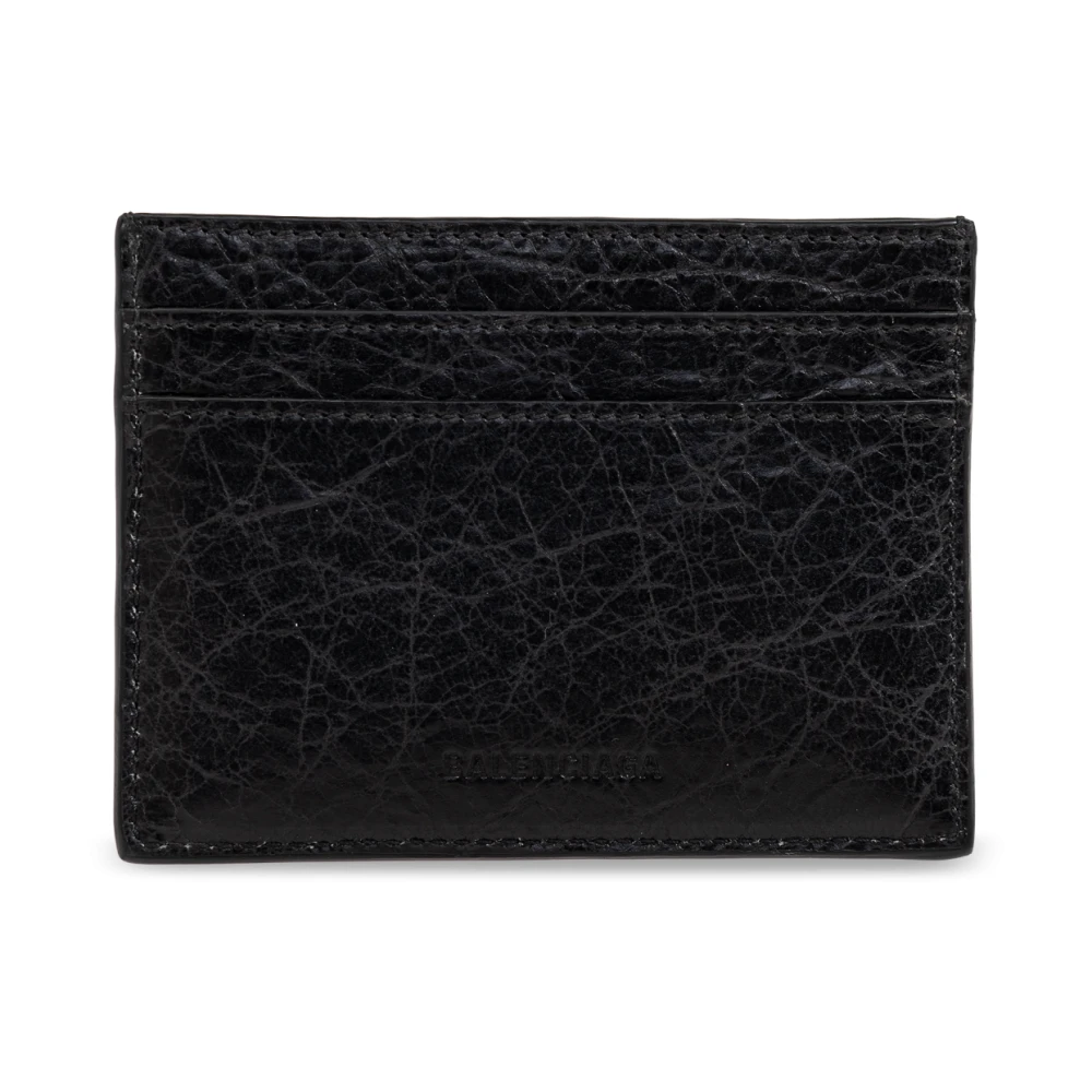 Balenciaga Leren kaarthouder Black Dames