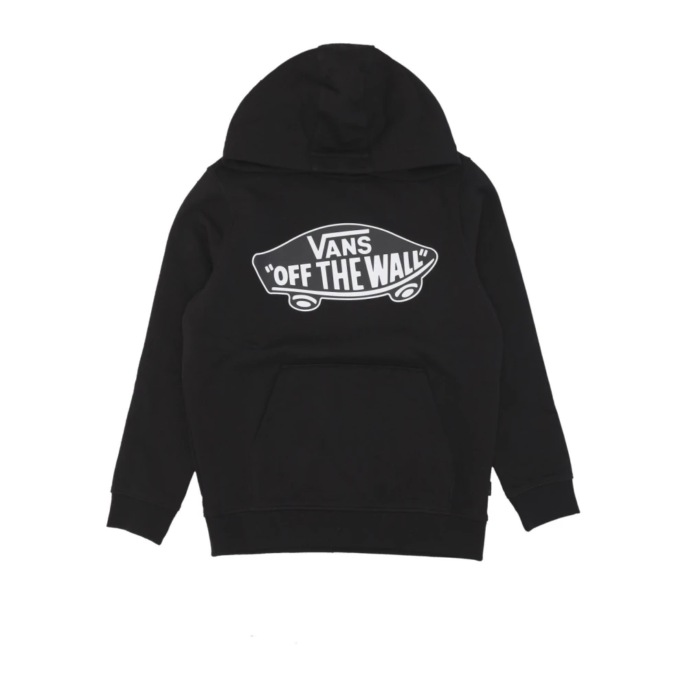 Vans Boys Black Hoodie With Logo Print - Kids Sweatshirts - L - Kids