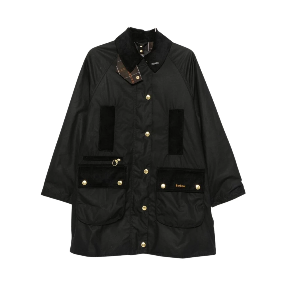 Barbour Modern Beaufort Waxed Jacket - Female - Light Jackets - Black - S - Jackets