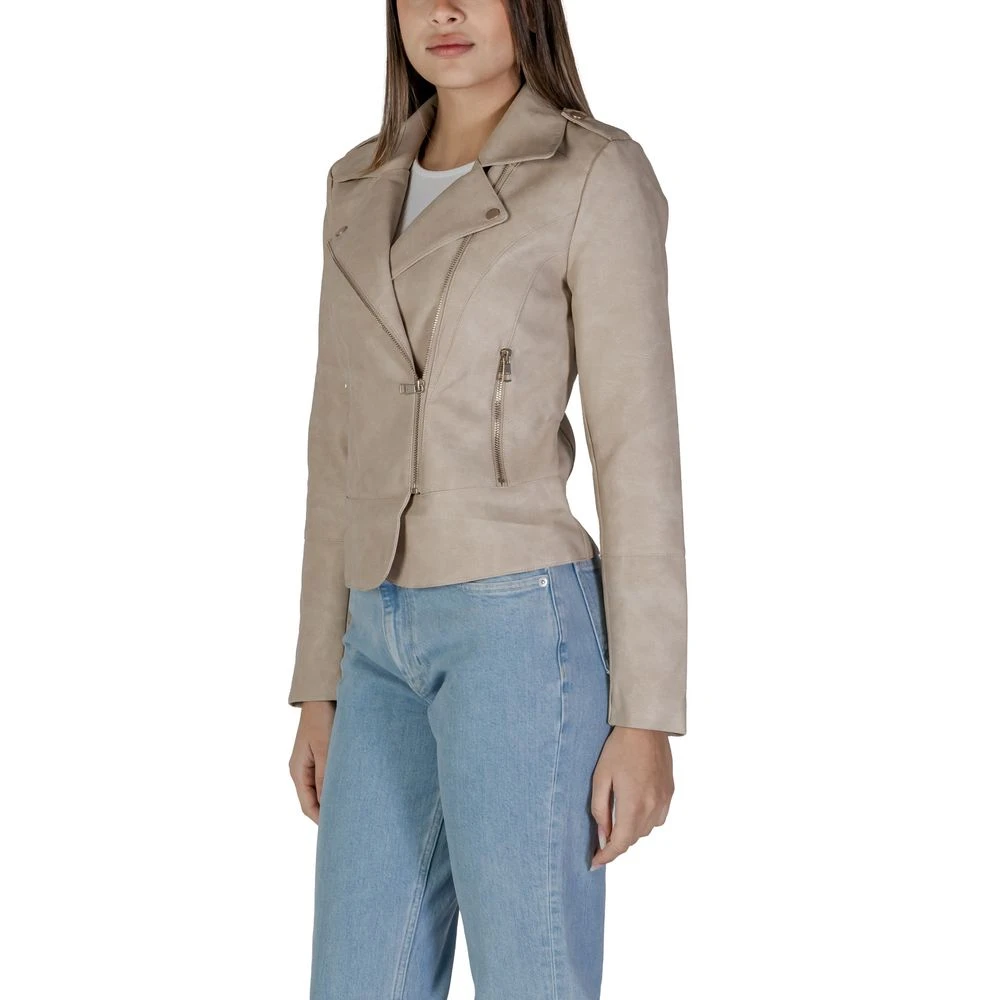 Only Beige Polyester Jas Lente Zomer Collectie Beige Dames