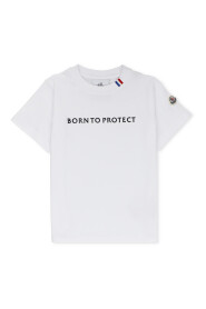 Vit Bomull Crewneck T-shirt för Pojkar