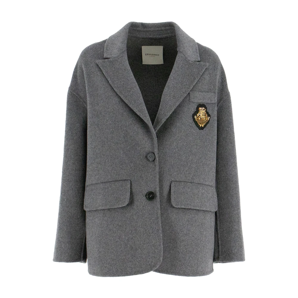 Ermanno Scervino Blazer jasje met reverskraag Gray Dames