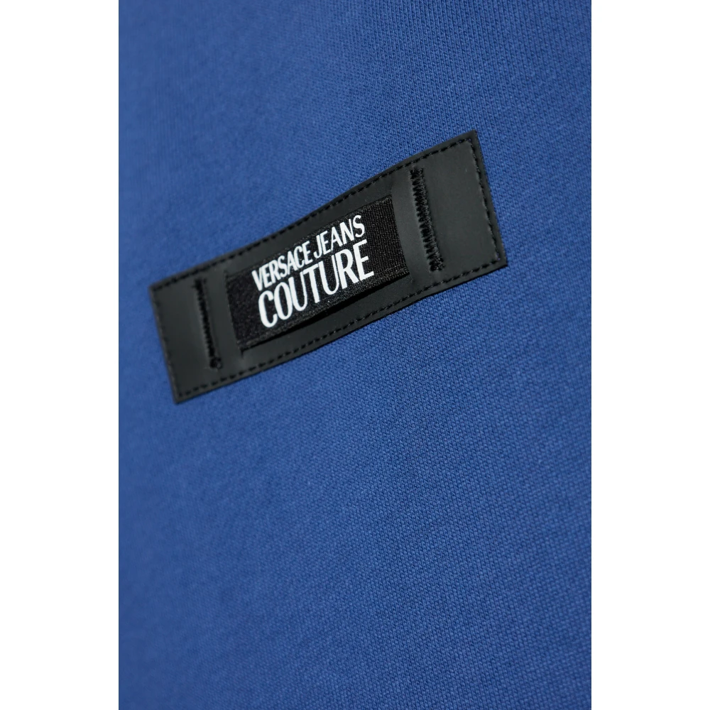 Versace Jeans Couture Sweatshirt met logo Blue Heren