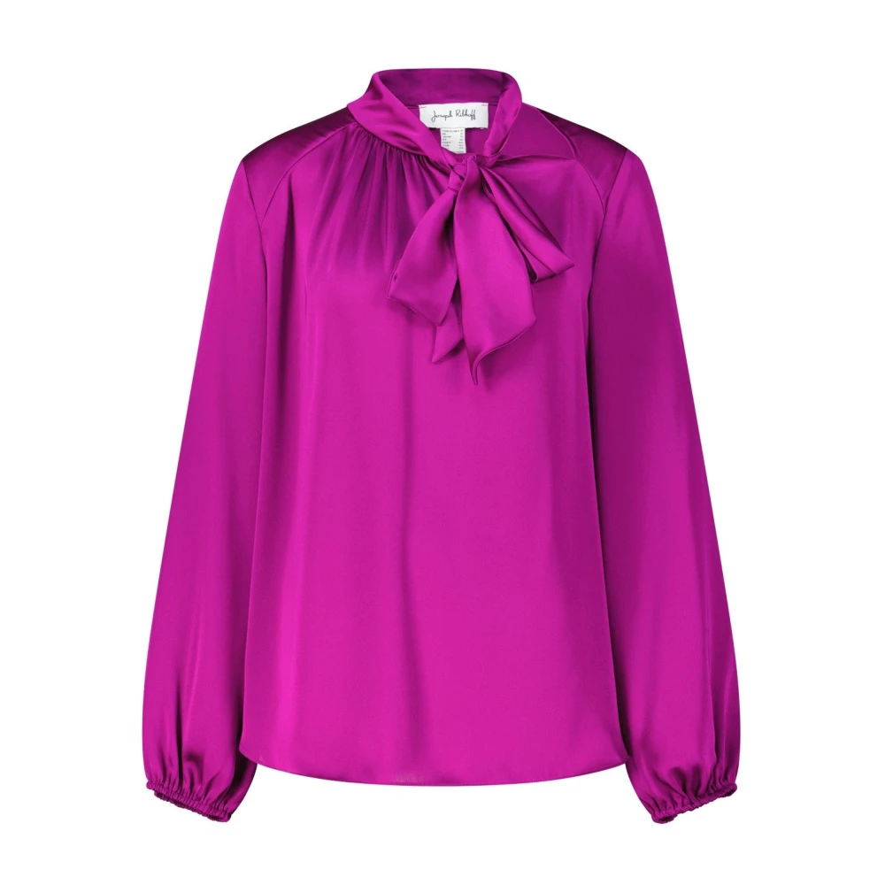 Joseph Ribkoff Satijnen Strik Blouse Purple Dames