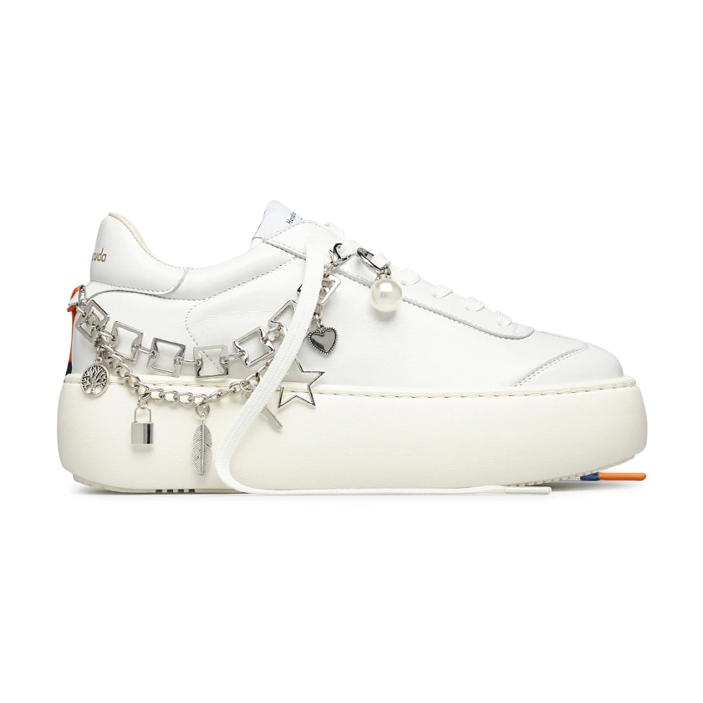 Barracuda Witte Leren Modeschoenen met Charme Dames Schoenen
