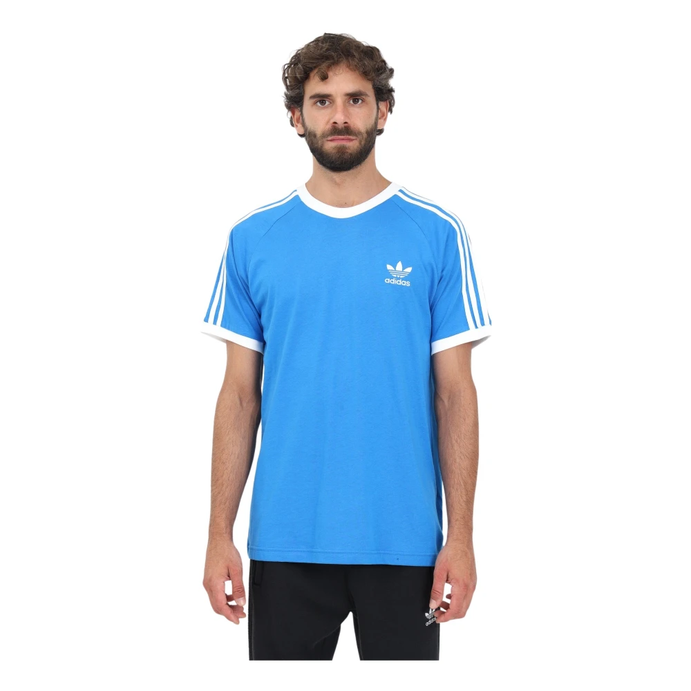 Adidas Originals Ljusblå Adicolor Classics 3-Stripes T-shirt för män Blue, Herr