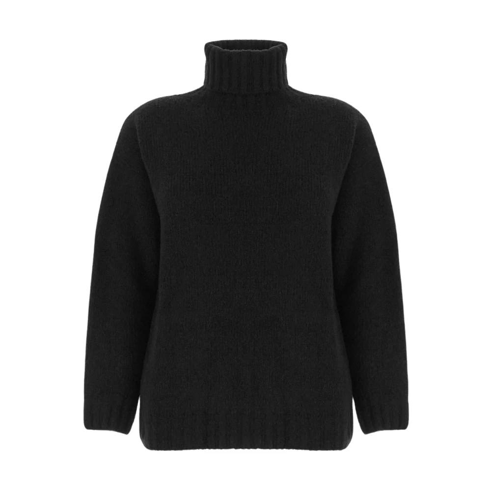 Gentryportofino Wollen Turtlenecks Gebreide kleding Black Dames