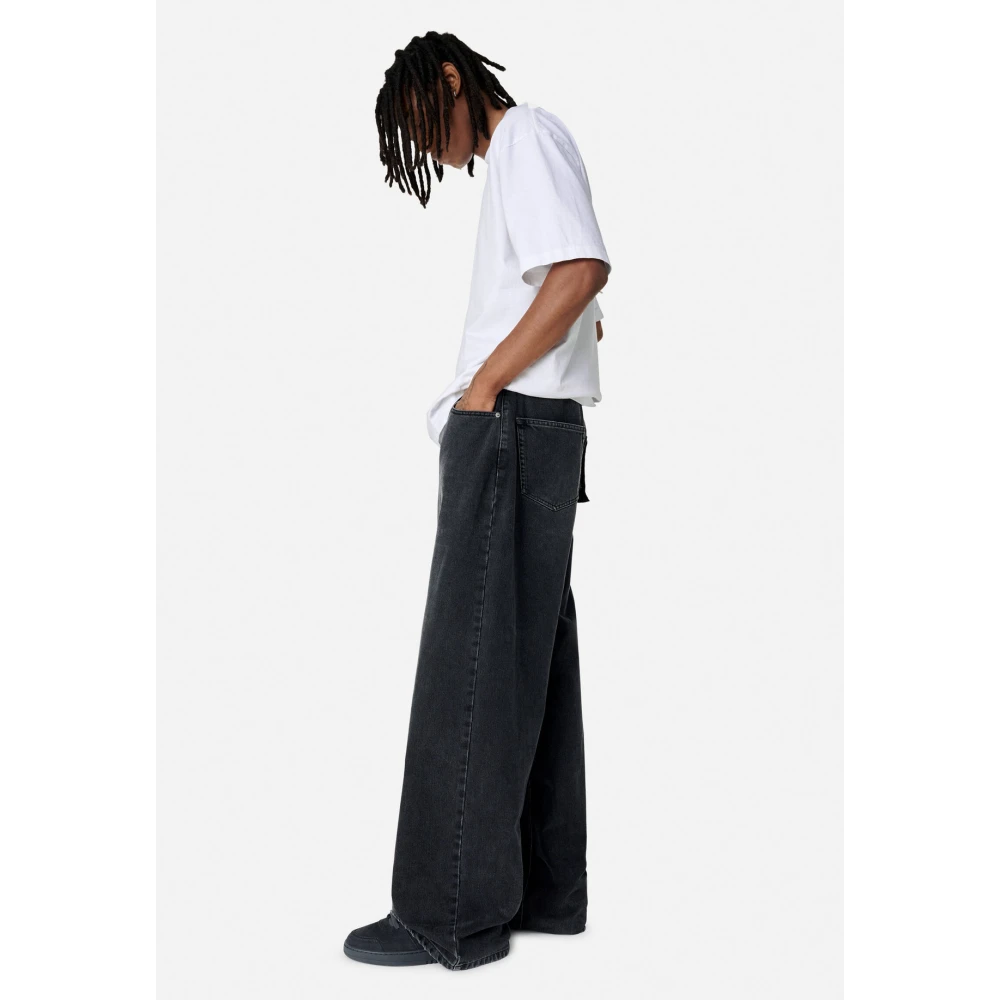 Axel Arigato Geborduurde relaxte jeans Gray Heren