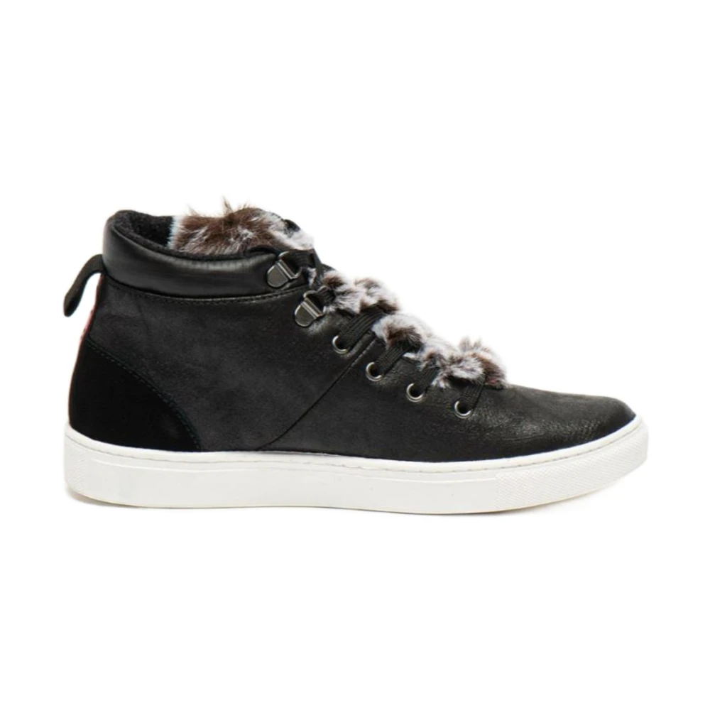 Napapijri Urban Casual Hoge Sneakers Dames Schoenen Zwart