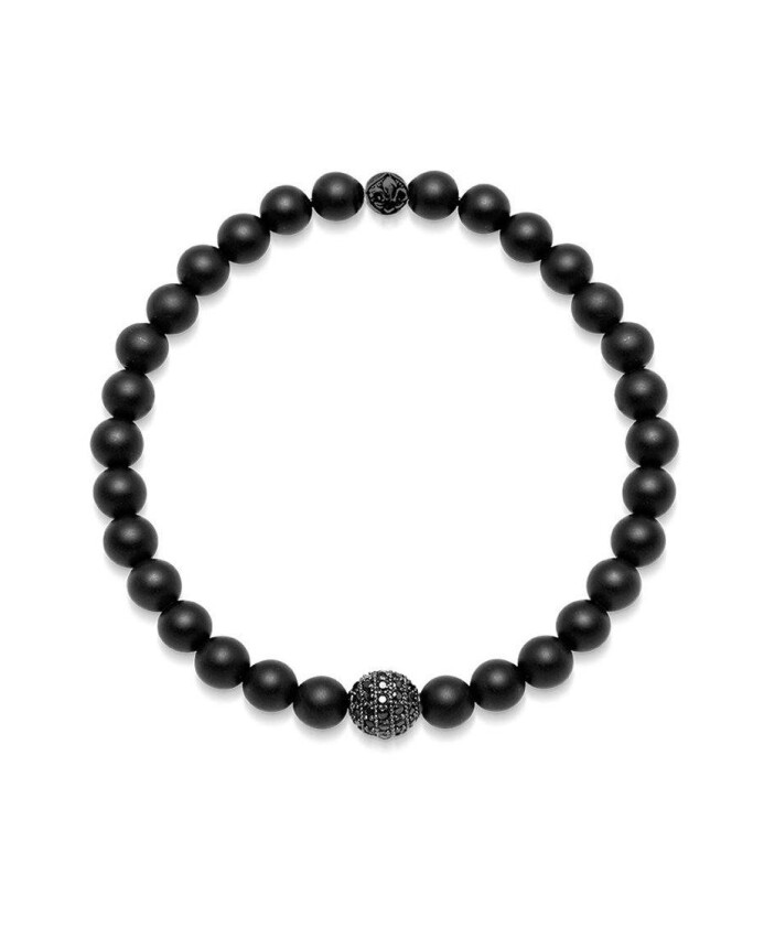 bracelet-pour-homme-avec-onyx-mat-et-diamant-cz-noir