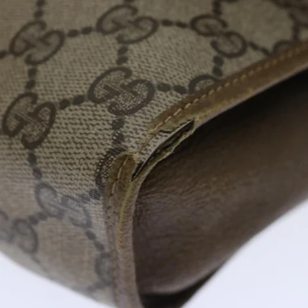 Gucci Vintage Pre-owned Leather clutches Beige Dames
