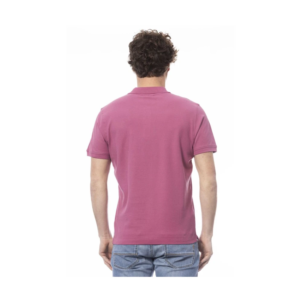 Invicta Katoenen poloshirt met korte mouwen Purple Heren