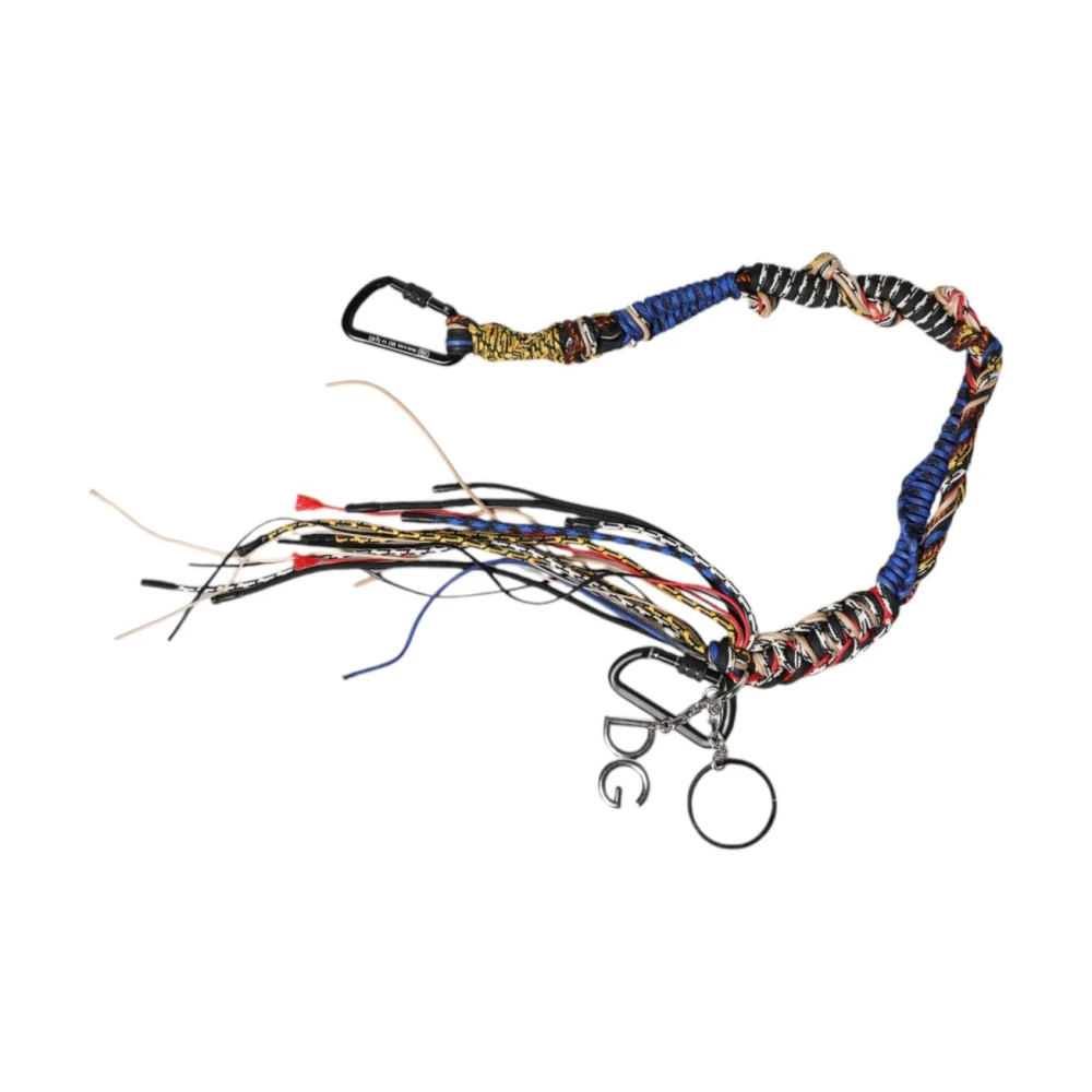 Dolce & Gabbana Women's Multicolor Braided Rope Logo Shoulder Strap - Bag Accessories - One Size - Bags