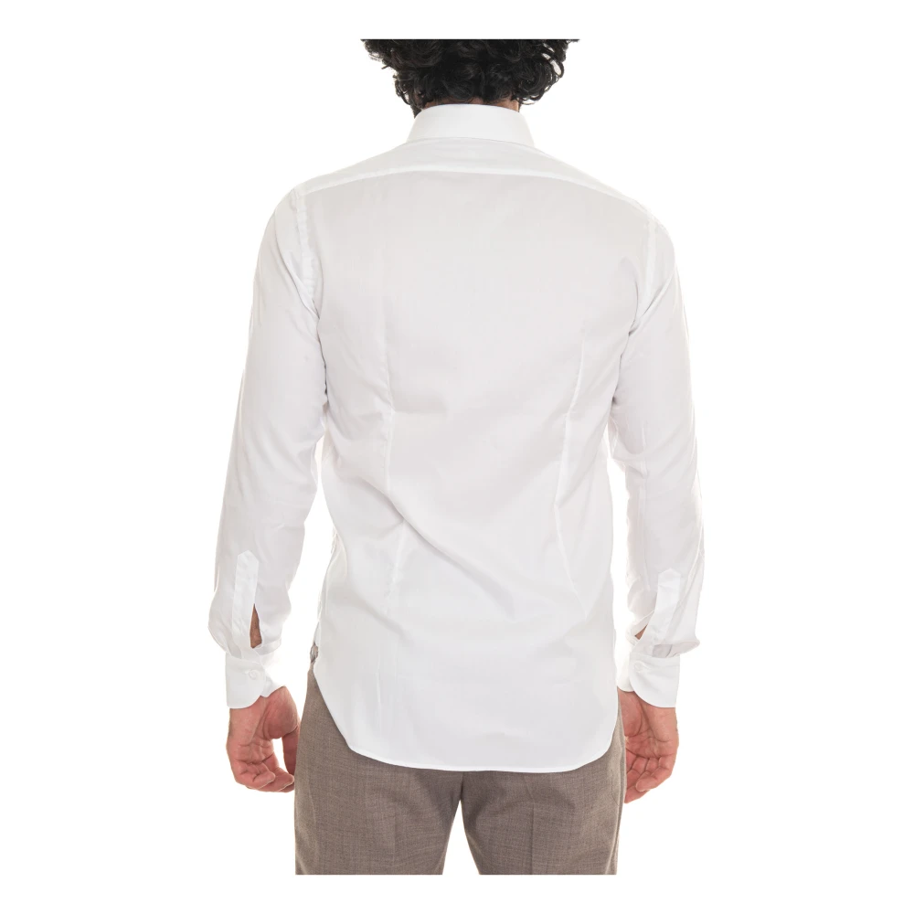 Càrrel Effen Overhemd 100% Katoen White Heren