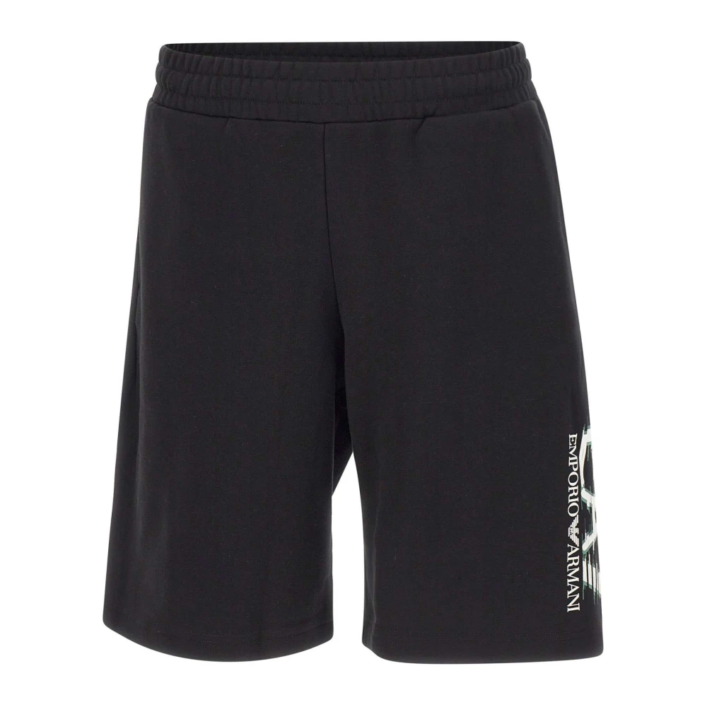 Emporio Armani Ea7 Hombre Negro Pantalones Cortos, Talla: S