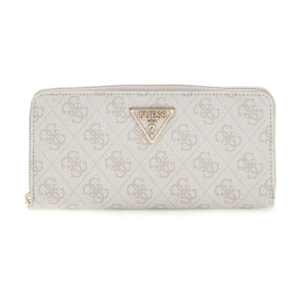 Guess Laurel Small Zip Portemonnee met Dove Logo Pink Dames