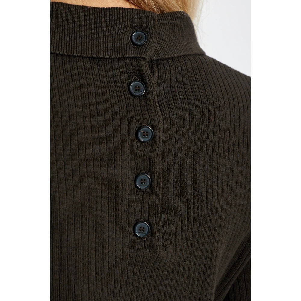 Courrèges Geribbelde jurk Brown Dames
