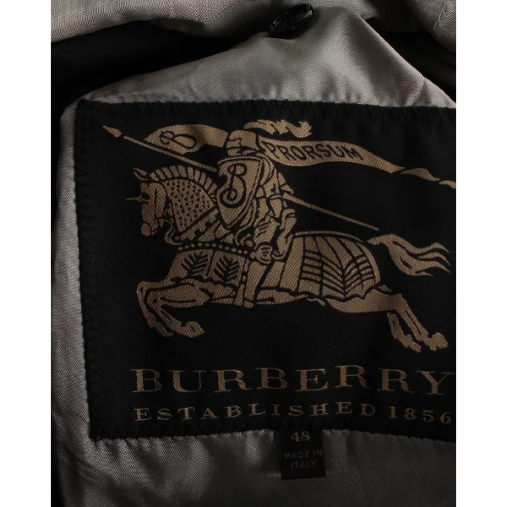 Burberry Vintage Pre-owned Cotton outerwear Black Heren