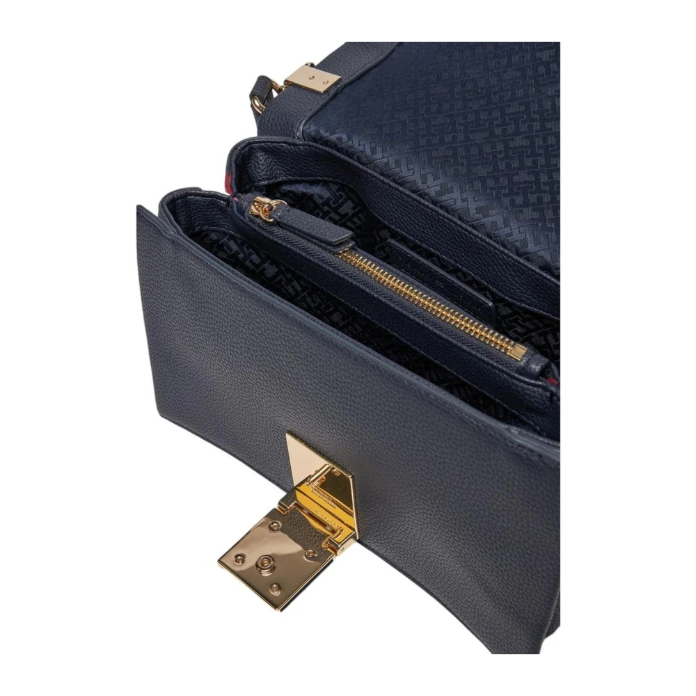 Tommy Hilfiger Moderne Blauwe Polyurethaan Dames Handtas Blue Dames