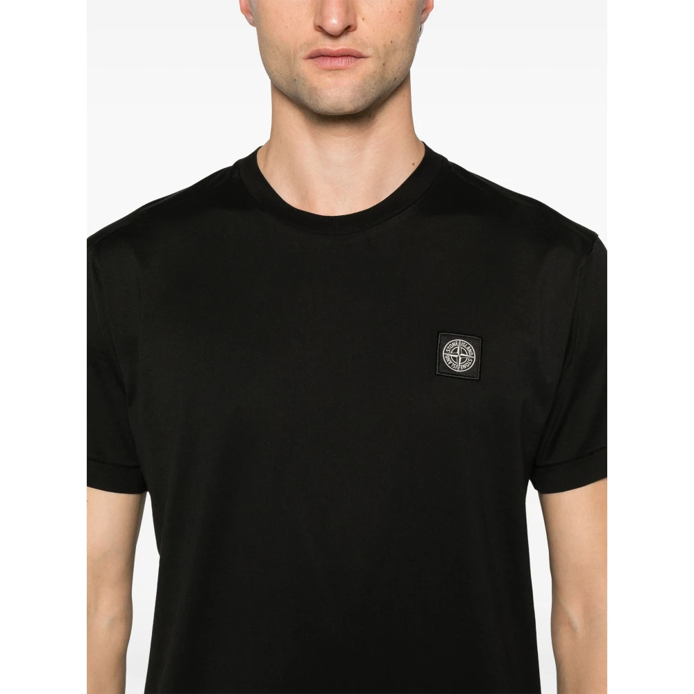 Stone Island Casual Katoenen T-Shirt Black Heren