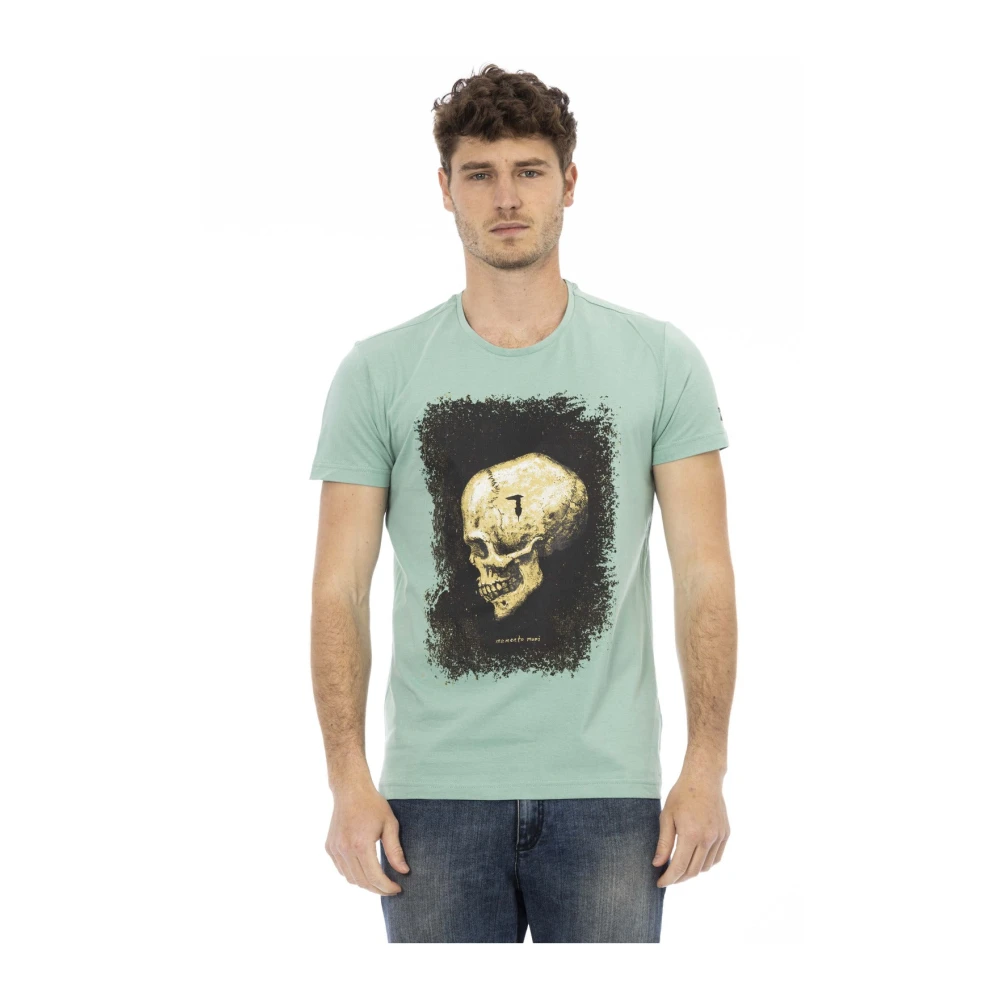 Trussardi Hombre Verde - Camiseta Manga Corta Cuello Redondo - Tops - 2XL - Camiseta Manga Corta Cuello Redondo