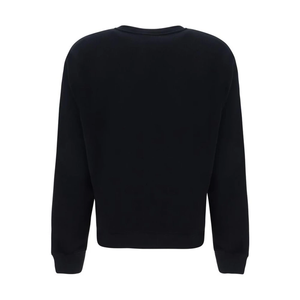 Maison Kitsuné Geborduurd Logo Katoenen Sweatshirt Black Dames