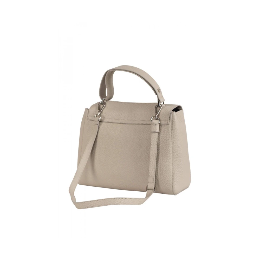 Orciani Dames Leren Handtas Sveva Medium Beige Dames