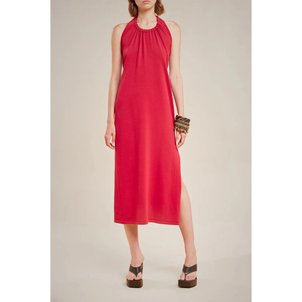 Liviana Conti Halternek Lange Jurk Red Dames