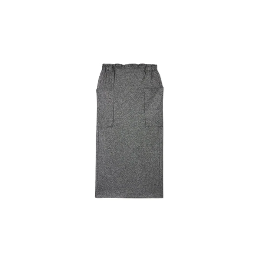 LUISA CERANO Flanellen Midi Rok Gray Dames