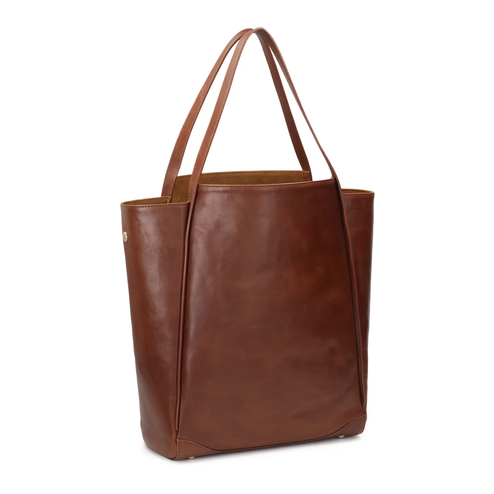 Kazar Ruime leren handtas in minimalistische stijl Brown Dames