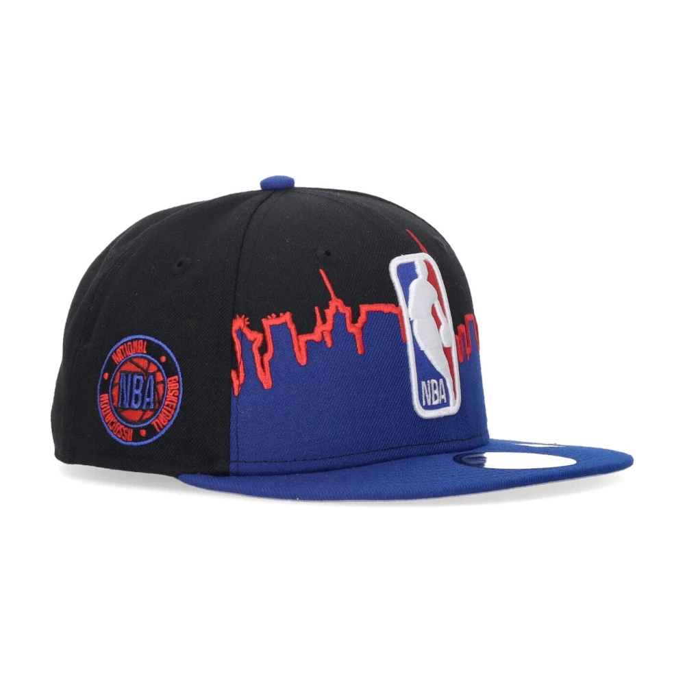 new era NBA Logo Flat Brim Cap Zwart Multicolor Heren