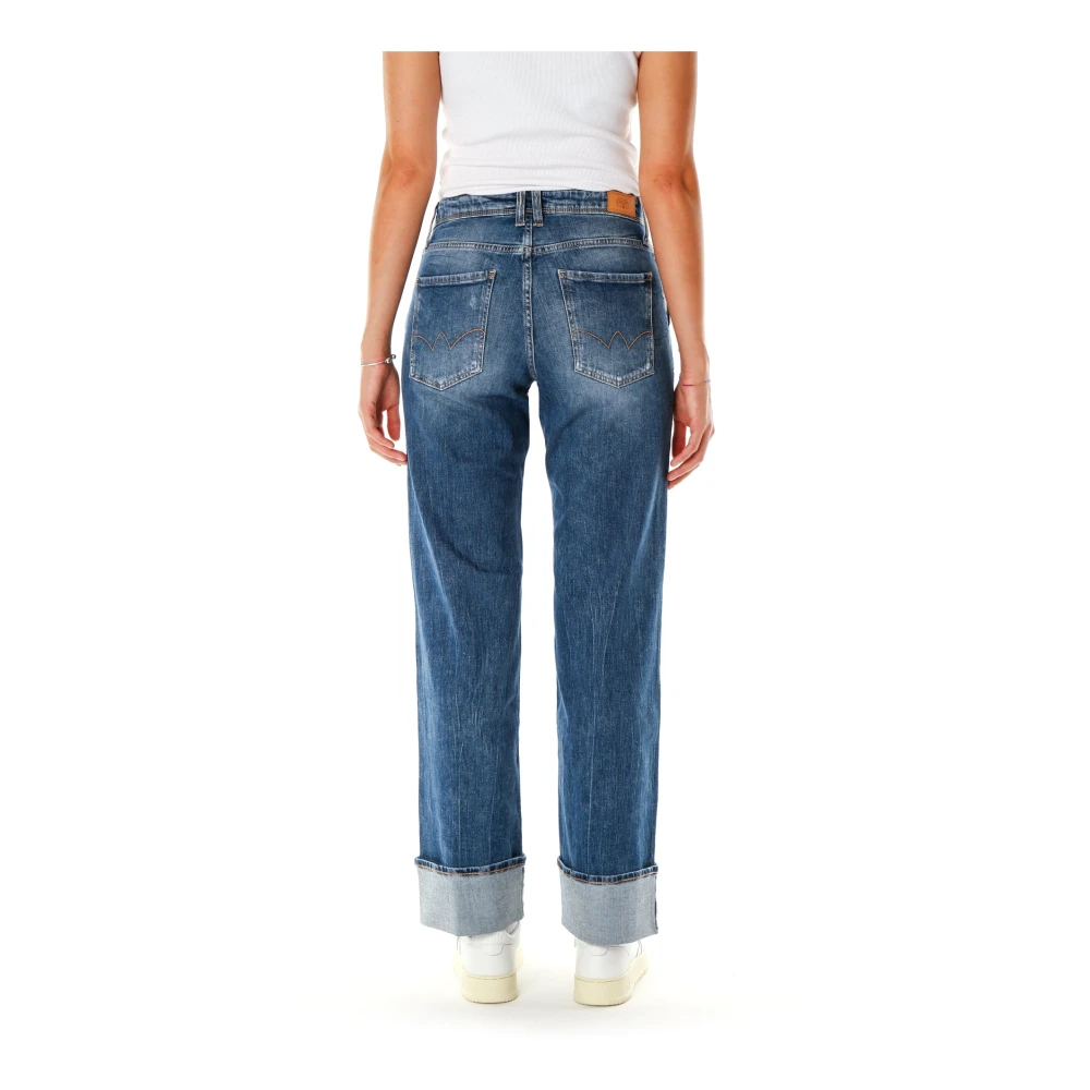 Le Temps Des Cerises Straight Fit Mid Waist Jeans Blue Dames