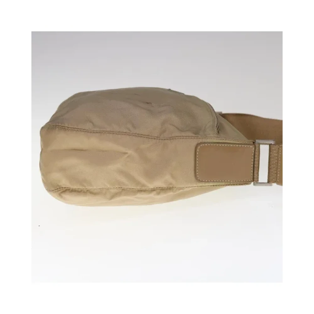 Prada Vintage Pre-owned Nylon prada-bags Beige Dames